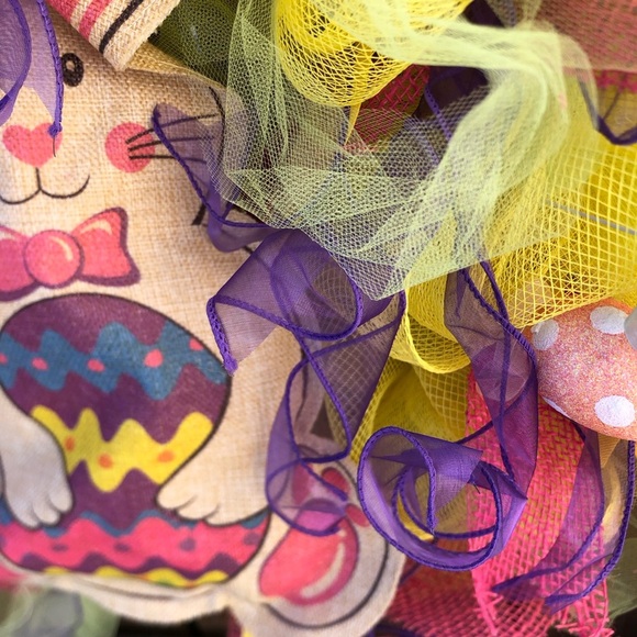 Handmade Easter Bunny Wreath - Picture 7 of 9